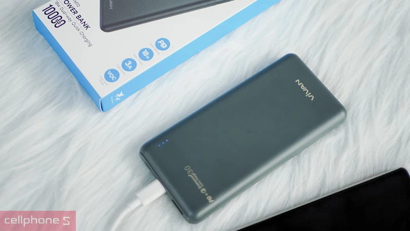 Pin sạc dự phòng Vivan QC 3.0 & PD 18W 10.000 mah – Thiết kế nhỏ gọn, sạc nhanh tiện lợi