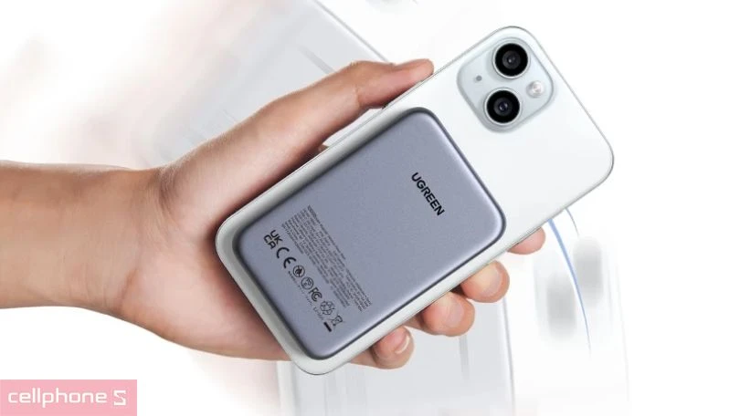 Kích thước, trọng lượng của pin sạc dự phòng Magsafe Ugreen QI2 10000mAh 30W