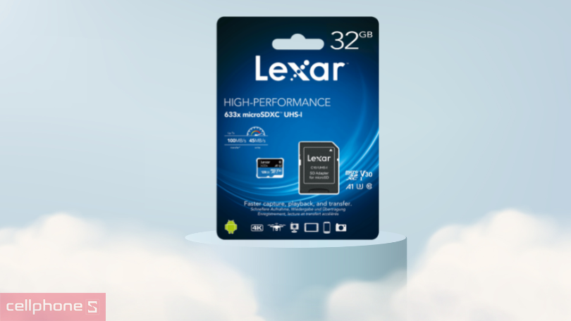 Đánh giá thẻ nhớ Lexar MicroSDHC 32GB U1 V10 A1
