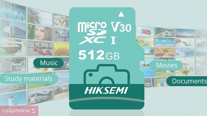 Dung lượng thẻ nhớ camera MicroSD Hiksemi NEO LUX 100MBs 512GB