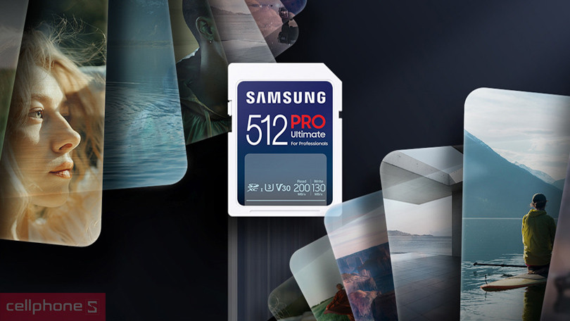 Thẻ nhớ SD Samsung Pro Ultimate Full Size SDXC 512GB - Không gian lưu trữ lớn