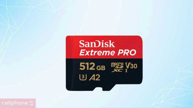 Thẻ nhớ Micro SDXC Sandisk Extreme V30 A2 200MB/S 512GB - Độ bền cao