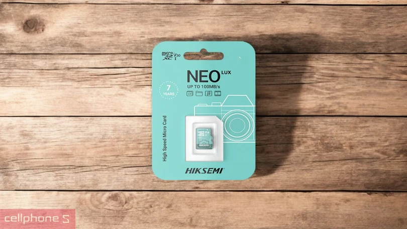 Thiết kế thẻ nhớ Camera MicroSD Hiksemi NEO LUX 100MBs 64GB