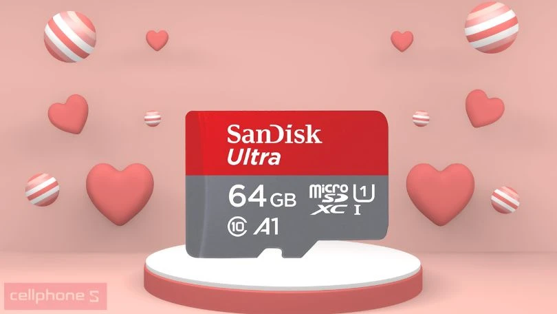 Thẻ nhớ MicroSDXC Sandisk Ultra A1 64GB 140MB/s