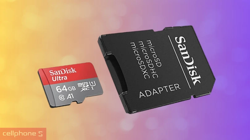 Dung lượng thẻ nhớ SDHC Sandisk Class 10 100MBS 64GB 