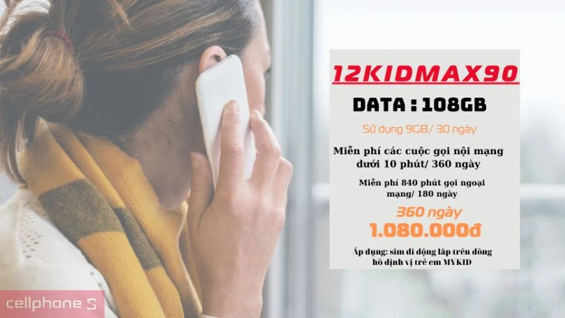 SIM 4G Viettel 12KIDMAX90 - Đảm bảo nhu cầu liên lạc, lướt web 