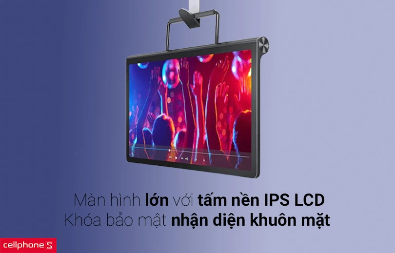 Màn hình lớn với tấm nền IPS LCD, khóa bảo mật nhận diện khuôn mặt