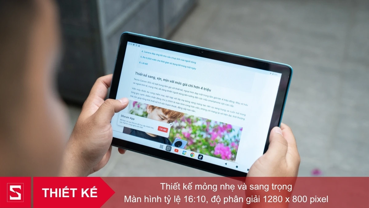 Thiết kế máy tính bảng Teclast P30 Wifi