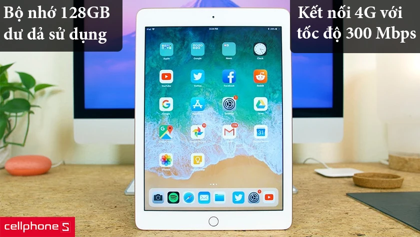 Kết nối 4G nhanh chóng, 128GB bộ nhớ trong dư dả