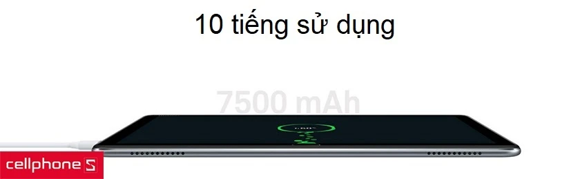 Huawei Mediapad M5 Lite có dung lượng pin 7500mAh