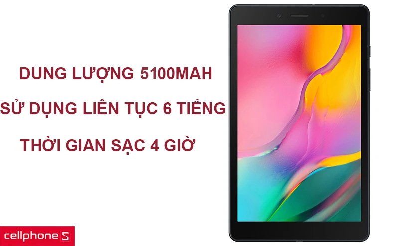 Viên pin 4000mAh, thời lượng sử dụng liên tục đến 6 tiếng