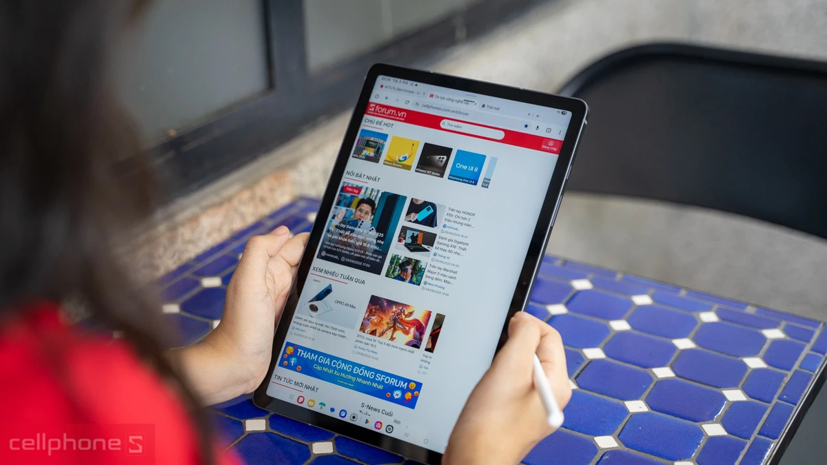 Máy tính bảng Samsung Galaxy Tab S10 Lite WiFi được tích hợp viên pin dung lượng 8000mA