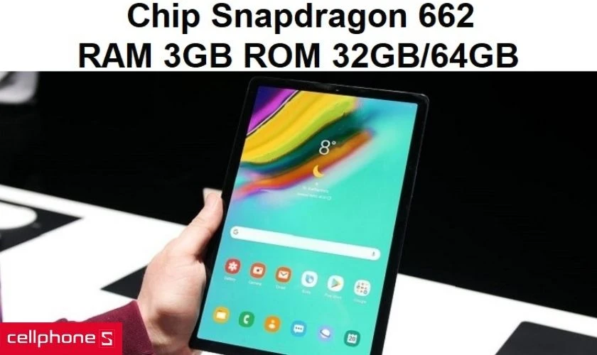 Được trang bị chip Snapdragon 662 và ROM có thể mở rộng 512GB