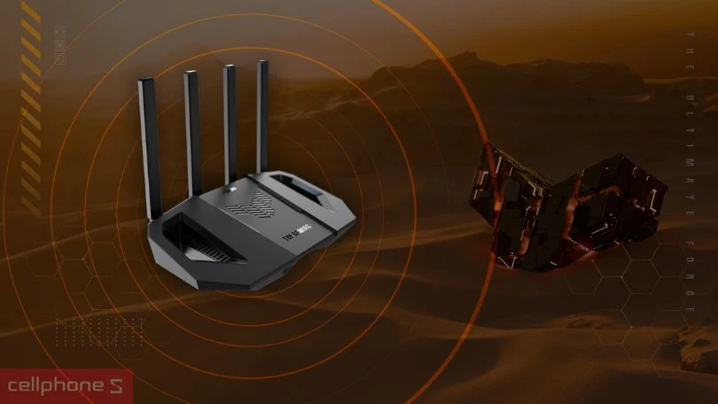 Thiết kế router Wi-Fi 7 ASUS TUF Gaming BE3600