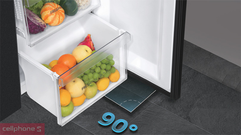 Thiết kế tủ lạnh AQUA AQR S552XA CBC 490 lít