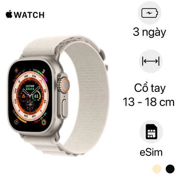 Apple Watch Ultra 49MM (4G) - Viền Titan Dây Dán Cỡ Nhỏ | Chính Hãng