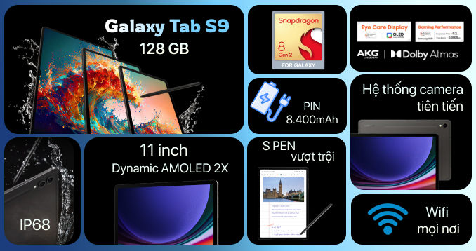 Samsung Galaxy Tab S9 Wifi | Giá tốt, khuyến mãi khủng