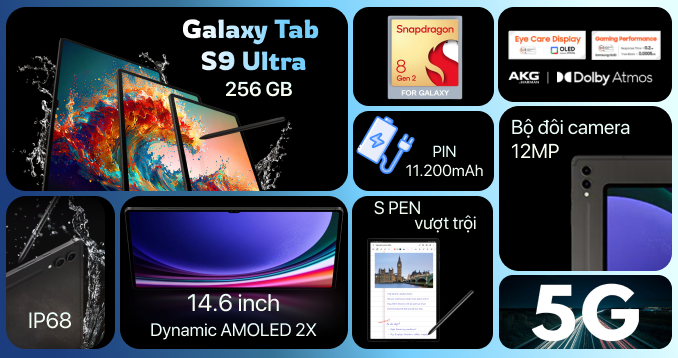 Samsung Galaxy Tab S9 Ultra 12GB 256GB - Chỉ có tại CellphoneS