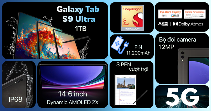 Samsung Galaxy Tab S9 Ultra 16GB 1TB- Chỉ có tại CellphoneS