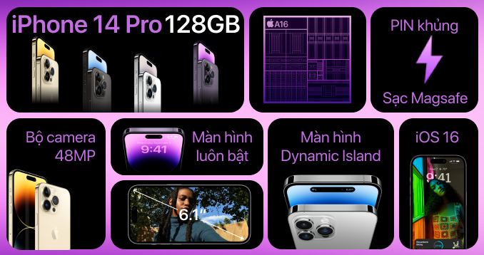 iPhone 14 Pro 128GB | Chính hãng VN/A