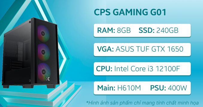 PC CPS Gaming G01 i3 12100F / 8GB - 240GB / GTX 1650