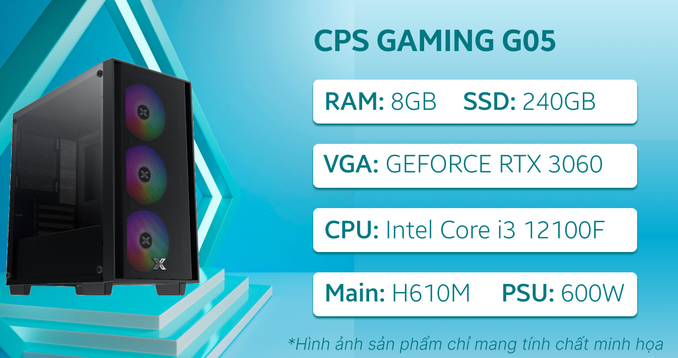 PC CPS Gaming G05 i3 12100F / 8GB - 256GB / RTX 3060