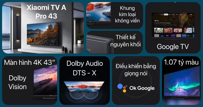 Tivi Xiaomi A Pro 43 inch 4K