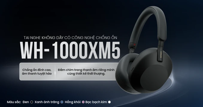 Tai nghe Bluetooth chụp tai Sony WH-1000XM5