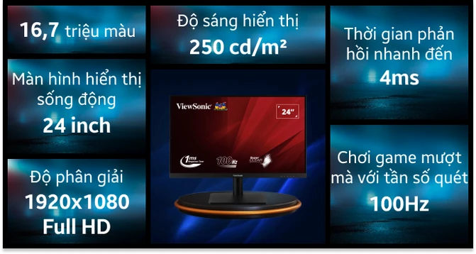 Màn hình Viewsonic VA2406-H 100HZ 24 inch