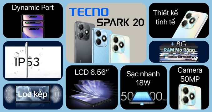 TECNO SPARK 20 8GB 128GB