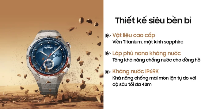 Đồng hồ thông minh Huawei Watch GT 5 Pro Dây Titanium