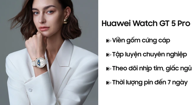 Đồng hồ thông minh Huawei Watch GT 5 Pro Dây Gốm