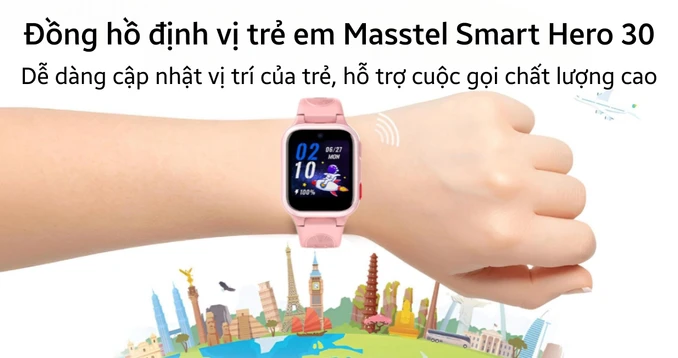 Đồng hồ định vị trẻ em Masstel Smart Hero 30
