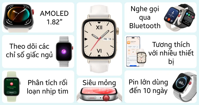 Đồng hồ thông minh Huawei Watch Fit 3 dây da - Chỉ có tại CellphoneS