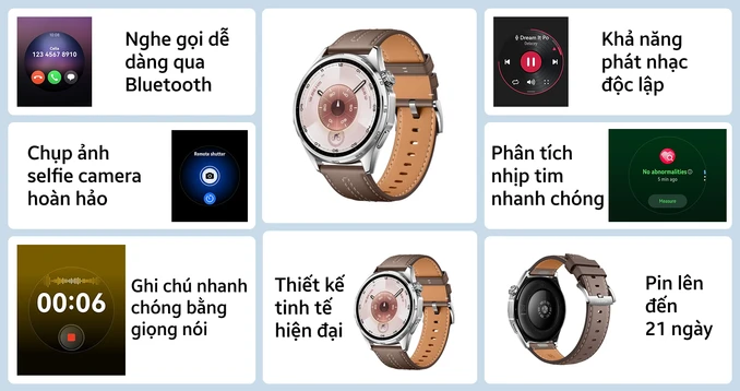 Đồng hồ thông minh Huawei Watch GT 6 Dây Da