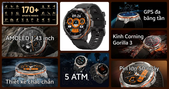 Đồng hồ thông minh Kospet Tank T3 Ultra