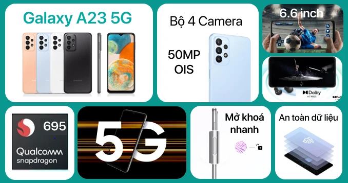 Samsung Galaxy A23 5G (4/128GB) Chính hãng giá siêu mềm - Main Image