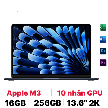 Macbook Air M3 13 inch 2024 16GB - 256GB sạc 30W | Chính hãng Đã