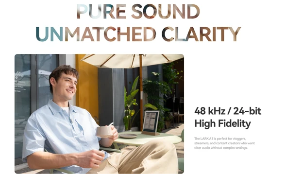 Microphone thu âm không dây Hollyland Lark A1 combo USB-C + Lightning RX - 7