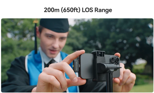 Microphone thu âm không dây Hollyland Lark A1 combo USB-C + Lightning RX - 12