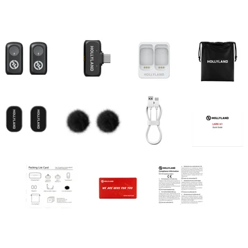 Microphone thu âm không dây Hollyland Lark A1 Mini Duo USB-C RX Microphone thu âm không dây Hollyland Lark A1 Mini Duo USB-C RX - 4