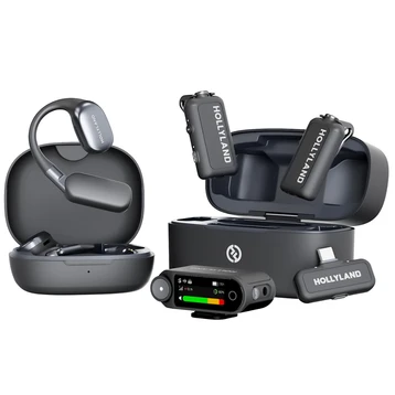 Microphone thu âm không dây Hollyland Lark Max 2 Ultimate Combo Camera + USB-C RX + OWS Earphone Microphone thu âm không dây Hollyland Lark Max 2 Ultimate Combo Camera + USB-C RX + OWS Earphone - 1