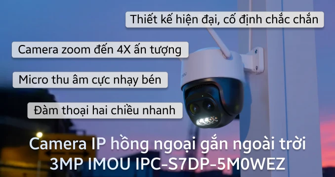Camera IP ngoài trời 360 độ 5MP IMOU IPC-S7DP-5M0WEZ Full Color