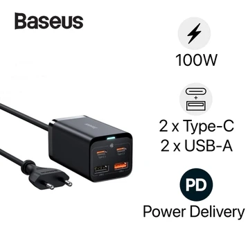 Củ sạc nhanh Baseus Gan3 Pro 2C U 65W kèm cáp Type-C to Type C