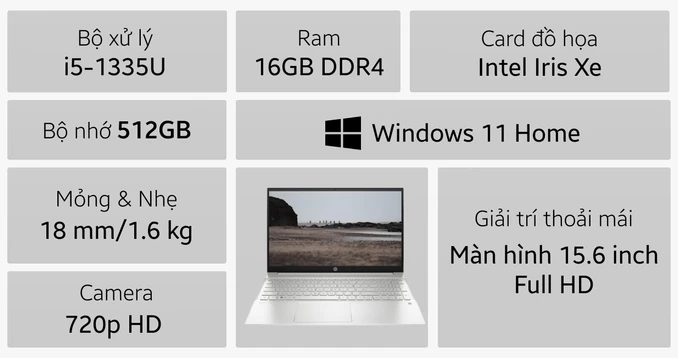 Laptop HP Pavilion 15-EG3111TU 8U6L8PA
