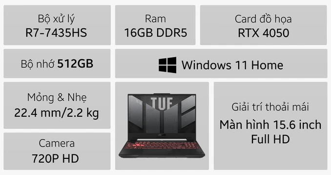 Laptop ASUS TUF Gaming A15 FA507NUR-LP101W