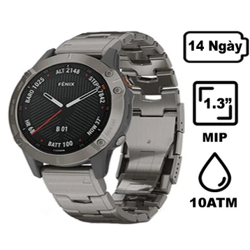 Đồng hồ Garmin Fenix 6 Sapphire dây Titanium