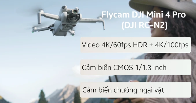 Flycam DJI Mini 4 Pro (DJI RC-N2)