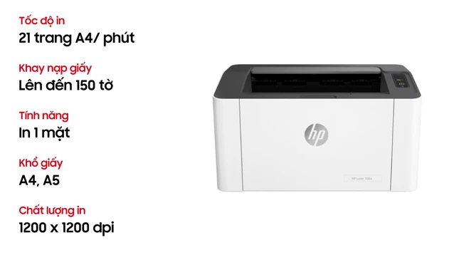 Máy in HP Laser 108A 4ZB79A