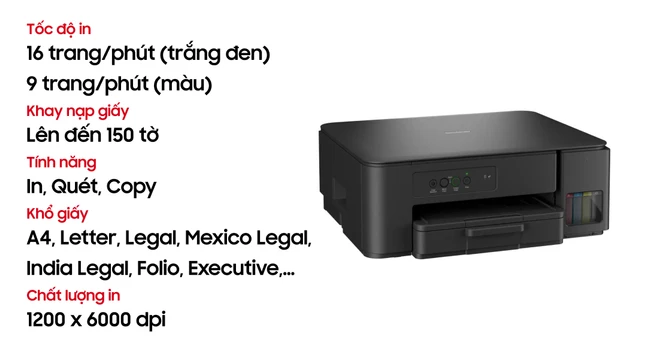 Máy in phun màu Brother DCP-T230 Đa Chức Năng (In, Scan, Copy)